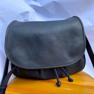 Rare Vintage Coach Drawstring Flap - Navy Blue